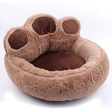 Amazon Luxury Pet Bed Paw Shape Dog Bed Round Fashionable Dog Cat Pet Bed