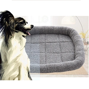 Fleece Dog Mat Wholesale Winter Warm Soft Coral Fleece Cat Pet Dog Bed Memory Foam