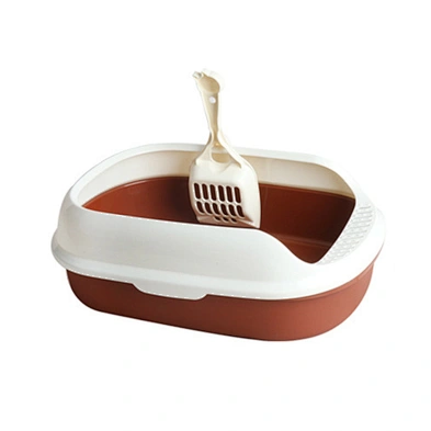 Hot sale semi-enclosed pet cat potty cat toilet splash-proof large cat litter box