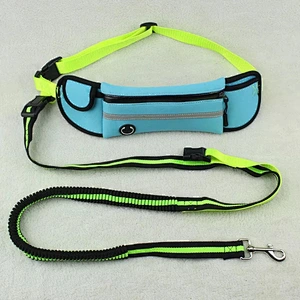 Multi function Durable Waterproof Elastic Reflective Bungee Hands Free Dog Leash For Running