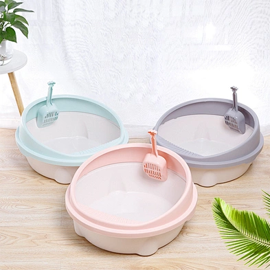 Cat Litter Box Toilet Large Design Plastic Round Cat Litter Tray For Sale