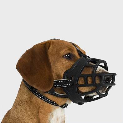 Adjustable Dog Muzzles Anti Biting Barking Breathable Safety Soft Polyester Reflective Dog Muzzles