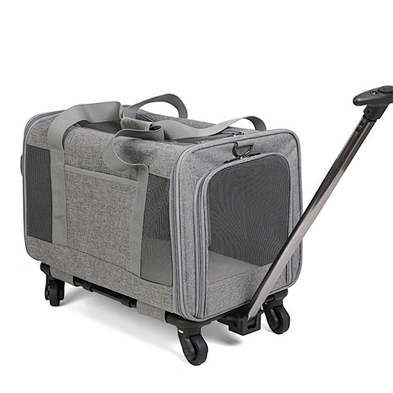 Travel Dog Trolleys Carrier Stroller Big Capacity Breathable Cat Pet Trolley With Wheels