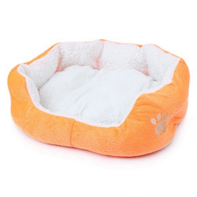Hot sale lamb wool small pet bed for winter removable and washable puppy bed small size cat bed