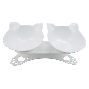 Wholesale pet bowls double bowl for food and water Anti-slip and neck guard bowls for dogs and cats