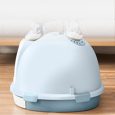 Wholesale luxury cat litter box toilet door with drawer cleaning cat toilet box
