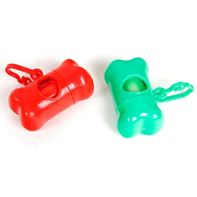 Amazon hot sale Bone garbage bag Bone type pet trash bag dispenser Dog poop garbage bag storage box