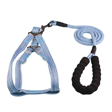 Security Step In Material Large Dog Warking Harness And Leash Set
