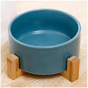 Raised Elevated Dog Bowl Stand Ceramic Pet Bowl Cat Pets Ceramic Dog Bowl