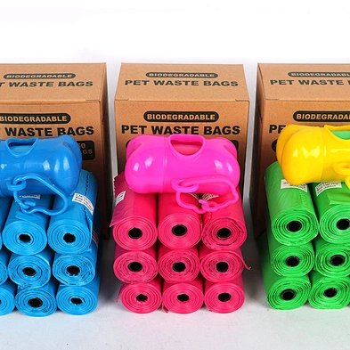 Wholesale Pet Dog Poo Bags Cheap Eco Friendly 100% Biodegradable Dog Poop Bags With Dispenser