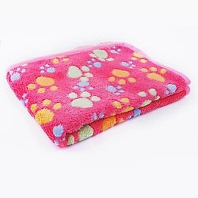 Fleece Pet Cat Blanket Soft Coral Fleece Dog Print Blanket