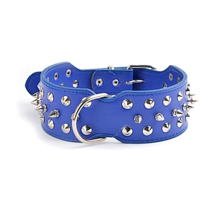 Wholesale Hot Selling New Comfortable Large Pet Dog PU Collar Rivet Leather Pet Collar