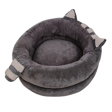 Hot sale cat bed closed pet bed winter plus velvet dog bed
