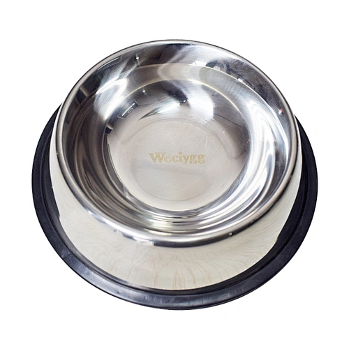 Weciygg Anti-tipping Food Bowl Large Non-slip Dog Bowl Cat Bowl Stainless Steel