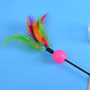 Factory directly sell cat feather pet cat feather wand