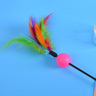 Factory directly sell cat feather pet cat feather wand