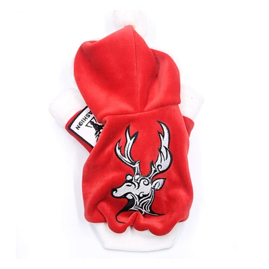 Holiday Christmas Dog And Owner Clothes Luxury Hoodie Soft Winter Large Dog Christmas Clothes With Hat