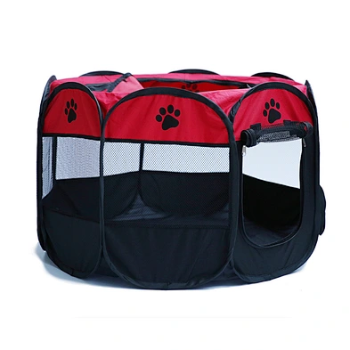 Collapsible octagonal pet tent Oxford cloth pet fence waterproof and scratch resistant dog play pen