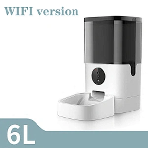 2020 new automatic pet feeder wifi remote control timer smart cat automatic dog feeder with camera