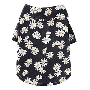 Hawaii Dog Summer Shirts Wholesale Customized Cheap Flower Dog Summer Clothes