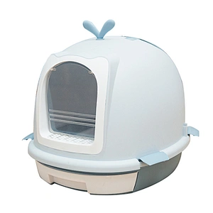 Wholesale luxury cat litter box toilet door with drawer cleaning cat toilet box