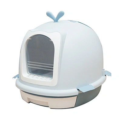 Wholesale luxury cat litter box toilet door with drawer cleaning cat toilet box