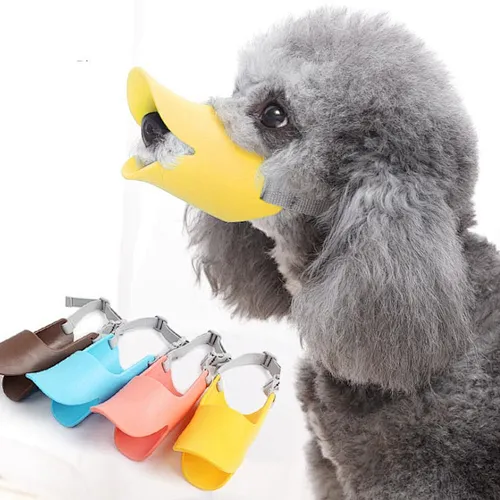 Pet Dog Muzzle Mask Covers Adjustable Soft Breathable Silicone Dog Muzzle