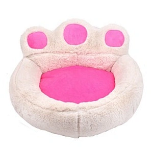 Amazon Luxury Pet Bed Paw Shape Dog Bed Round Fashionable Dog Cat Pet Bed