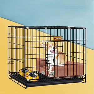 Metal Dog Kennels Stainless Steel Foldable Indoor Large Pet Dog Cages