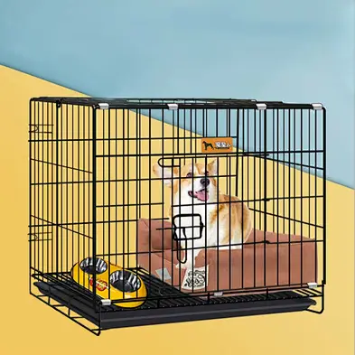Metal Dog Kennels Stainless Steel Foldable Indoor Large Pet Dog Cages