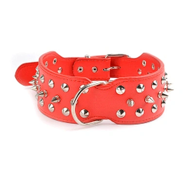 Wholesale Hot Selling New Comfortable Large Pet Dog PU Collar Rivet Leather Pet Collar