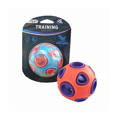 New Design Dog Training Toy Ball Treat Dog Glow In The Dark Dog Rubber Glowing Ball