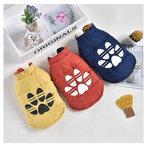 Polyester Print Dog Jacket Coat Reversible Luxury Fashion Designer Warm Dog Winter Clothes