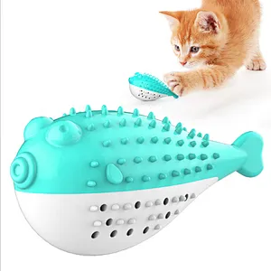 Easy use food grade pet toothbrush toy cat chew toy toothbrush