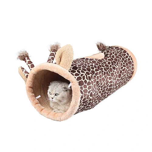 Hot sale cat drill tube cat tunnel toy with bell  folding cat channel