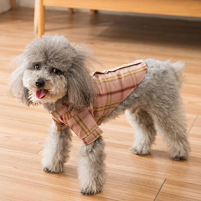Dog Fashion Clothes Pet Dog Plaid Shirt Summer Spring Dog Clothes