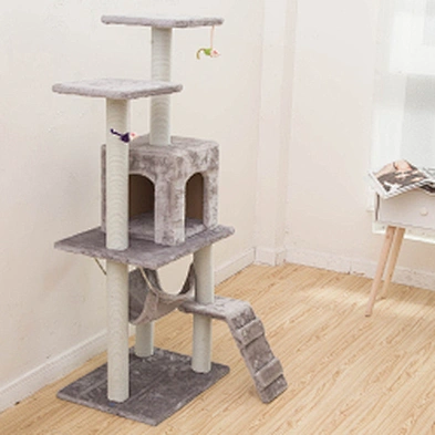 Wood cat tower very big wholesale climbing cheap luxury modern tall wooden cat tree with condo
