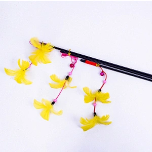 Wholesale price pet pack toy cat feather wand cat toy set