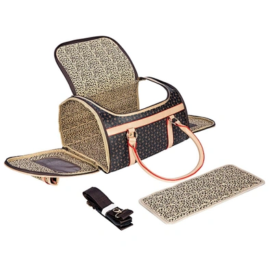 Pet Cat Travel Bag  Printed Leather Collapsible Portable Dog Cat Carrier Bag