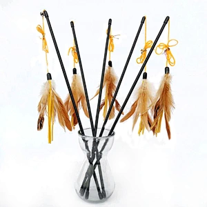 2021 trend new pet toys feather bells eco friendly the cat toys