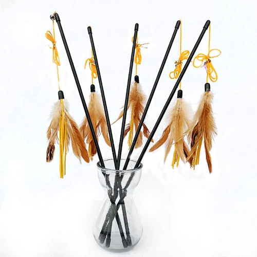 2021 trend new pet toys feather bells eco friendly the cat toys