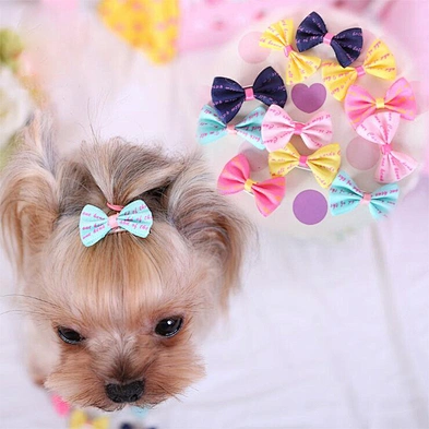 Pet hair bows dogs accessories hair bows pet grooming dog hair bow