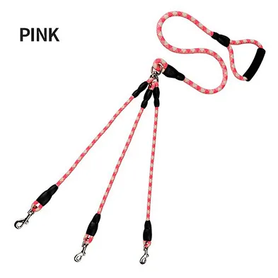 Braided Rope Dog Leash Colored Cute Large Cotton Rope Dog Leash For 3 Dogs