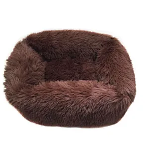 Hot sale square cat dog kennel autumn&winter soft plush pet bed sofa