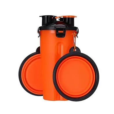 Wholesale Travel Pet Water And Food Bottle 2 In 1 Plastic Portable Dog Water Bottle With Bowl
