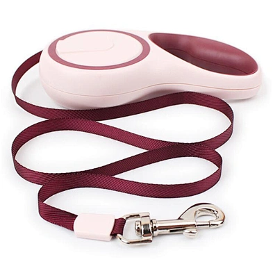 Wholesale Anti-slip Handle Braided Retractable Dog Leash with Spring Hook