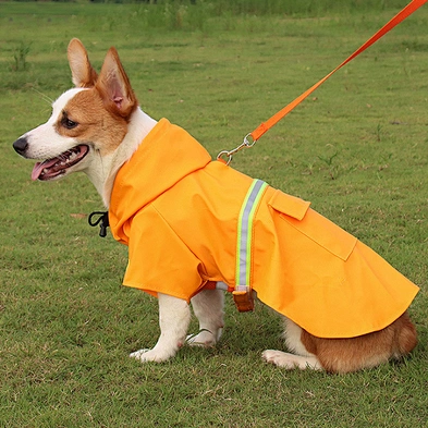 Factory directly sell reflective waterproof dog rain coat clothes pet dog coat