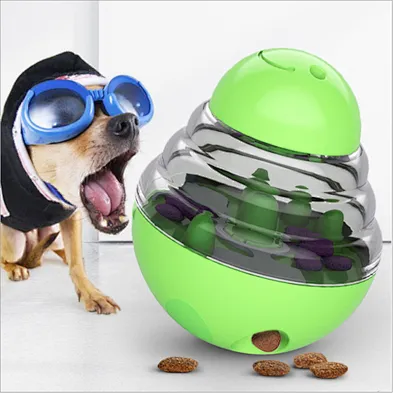 Hot selling pet adjustable leaky holes dog interactive training toys