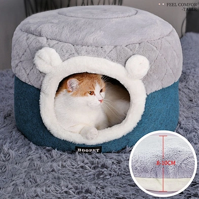 Wholesale Two Way Use Comfortable Warm Pet Bed Soft Round Cat Puppy Bed