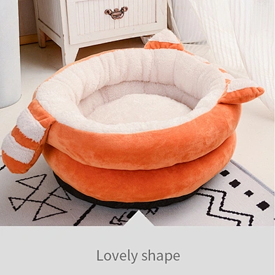 Hot sale cat bed closed pet bed winter plus velvet dog bed